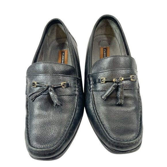 Florsheim Men's Tassel Black Loafers 806678 Size 9.5 D - Picture 2 of 6